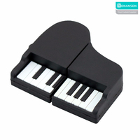 Clé USB en forme de note de musique et de piano, 64 Go, en PVC souple 3D, avec logo personnalisé, cadeau promotionnel pour école de musique, concert, clé USB