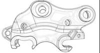 Attache rapide hydraulique de qualité industrielle pour excavatrice SY60/DX60 pour une utilisation/chargement polyvalente des accessoires