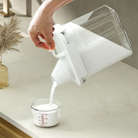 Distributeur de lessive hermétique avec poignée doseuse, contenants de rangement en plastique sans BPA pour poudre et détergent, résistant à l'humidité