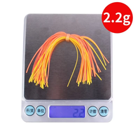 40 pièces/sac jupe en silicone spinnerbait Jig jupe de pêche en plastique souple jupes en silicone à bandes fil de silicone streamer de pêche à la mouche