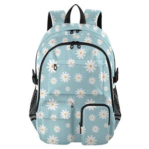 Zaino Sportivo Impermeabile per Ragazze con Design Floreale <span class=keywords><strong>a</strong></span> Margherita, Logo Personalizzato, Basso MOQ, in Poliestere, per Studenti e Viaggi, con Cintura - Product Image 2