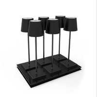 Lampe de bureau LED intelligente et créative pour chambre d'hôtel, avec chargeur sans fil multi-ports pour téléphones portables, lampe de table