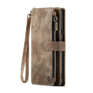 Pour Google Pixel 9 <span class=keywords><strong>Pro</strong></span> XL Zipper Design Wallet étui en cuir avec corde, housse de carte de crédit peau rétro pour iPhone <span class=keywords><strong>15</strong></span>/16/17 - Product Image 5