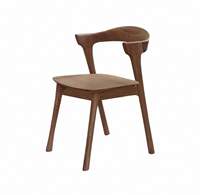Chaise de salle à manger idao Nordic Minimalist Modern Wabi-sabi, fauteuil en bois massif de chêne européen importé