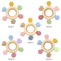 Jouets de dentition pour bébé sans BPA, jouets de dentition en silicone, jouets à mâcher, sucette à la main pour soulager la douleur de la dentition apaisante