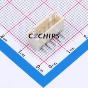 WAFER-XH2.54-5PWZ-Y62 Wire-to-Board Pin Header Bent Lead Through Hole,P=2.5mm Connector 1x5P 2.5mm Right Angle Insert XH - Product Image 1
