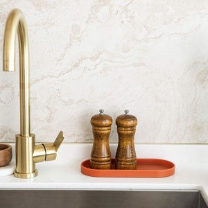 Silicone <b>Tray</b> - <b>Small</b> Vanity <b>Tray</b> Organizer - Spoon Rest Holder - Kitchen Sink, Bathroom, Multi-Purpose Modern Counter Organizer - Product Image 5