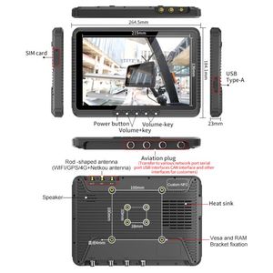 Cenava 10.1 Inch IP65 Không Thấm Nước 4GB RAM 700 Nits Ánh Sáng Mặt Trời Có Thể Đọc Với <span class=keywords><strong>NFC</strong></span> Rugged Win Máy Tính Bảng - Product Image 6