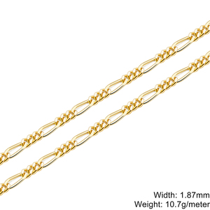 Collar <span class=keywords><strong>de</strong></span> <span class=keywords><strong>oro</strong></span> <span class=keywords><strong>de</strong></span> 18K, collar <span class=keywords><strong>de</strong></span> cadena Figaro <span class=keywords><strong>de</strong></span> 1,87mm, joyería <span class=keywords><strong>de</strong></span> <span class=keywords><strong>oro</strong></span> <span class=keywords><strong>de</strong></span> 18K, collares <span class=keywords><strong>de</strong></span> joyería fina - Product Image 5