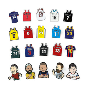 2026 para la serie broche de fútbol estrella de dibujos animados soporte de insignia de Metal para <span class=keywords><strong>ropa</strong></span> y accesorios de mochila - Product Image 1