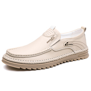 Mocassins en cuir respirant pour hommes, talon bas, chaussures décontractées, taille 47-48, fabriqués à Wenzhou - Product Image 5