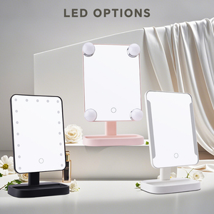 Miroir de maquillage en bois de houx rechargeable portable capteur tactile miroir cosmétique professionnel adapté aux voyages pour artistes acteurs - Product Image 6