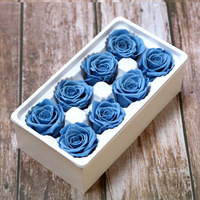 Coffret Cadeau de Roses Éternelles Matériau, Fleurs Immortelles, Roses Séchées Artificielles, Têtes de Roses Préservées