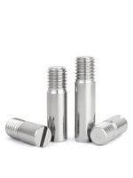 ANCETE Goupille fendue en acier inoxydable 304, finition brillante, cylindrique, à filetage externe, à moitié filetée, sans tête