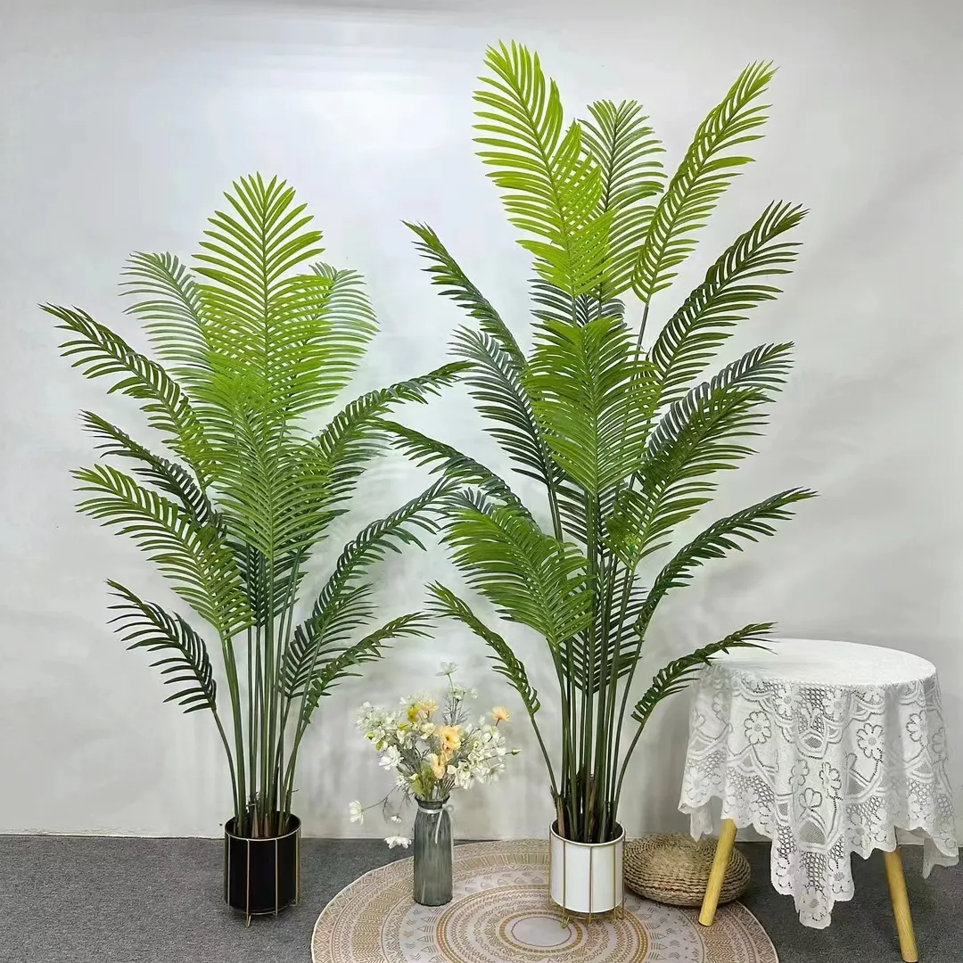 Garden Artificial Outdoor Decorative Greens Fake Large Silk Palm Trees Canada Wholesale Artificial Outdoor Artificial Palm Trees