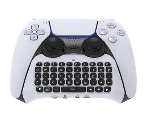 Handle QWERTY Wireless Keyboard Built-in Speaker for PS5 Controller Messaging and Gaming Live Chat