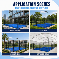 Lapangan Tenis Padel Indoor dan Outdoor DF Sports, Lapangan Padel dengan Atap yang Dapat Dilepas, Lapangan Padel Super Panoramic