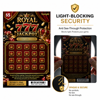Cartes à gratter personnalisées avec logo, motifs, tailles, récompenses, numéros de série estampés à chaud, impression offset pour gagner des billets de loterie instantanée