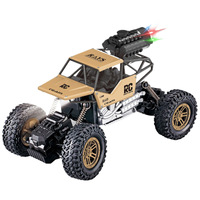 Modèle de voiture RC Monster Truck tout-terrain en alliage moulé sous pression 1:18 avec fonction de recul et éclairage, emballage en boîte, jouet pour garçons