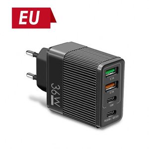 New 36W Fast-charging Phone Charger 5V 4A EU US UK Standard 2PD + 2USB Multi-port <b>Adapter</b> Charging Head - Product Image 6
