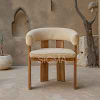 Canapé d'extérieur en teck SIGMA, vente en gros usine Foshan, ensemble de loisirs en bois massif pour patio, canapé individuel, mobilier de jardin style classique