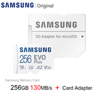 100% d'origine Samsung EVO Plus 128GB 256GB 512GB A2 U3 V30 160 MB/s 4K TF carte mémoire pour téléphones DVRs caméras