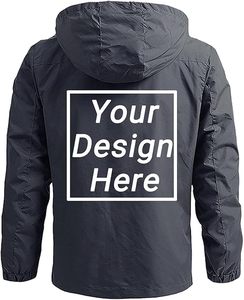 Custom Logo <b>Men's</b> Winter Outdoor Waterproof Leather/Cotton Windbreaker Hooded Softshell <b>Jacket</b> <b>Lightweight</b> OEM Factory Bulk - Product Image 2