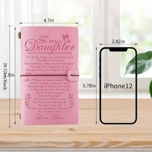 140 Page Thermal Binding Leather Mini Refillable Journal Notebooks Graduation Christmas Birthday Mothers Day Gifts with <b>Pen</b> - Product Image 2