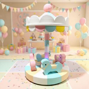 Manège Électrique Rose Pastel LB-E pour Enfants – Aire de Jeu Intérieure, Équipement de Parc d'Attractions, Maison de Jeux pour Enfants - Product Image 1