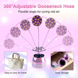 Fleur violette Rechargeable Mini <span class=keywords><strong>Sunuv</strong></span> <span class=keywords><strong>lampe</strong></span> de Table à ongles professionnel sans fil Gel lumière sèche-ongles UV <span class=keywords><strong>lampe</strong></span> à LED - Product Image 4