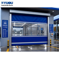 Puerta Rápida Automática de PVC con Aislamiento Térmico para Fábrica de Alimentos y Almacén