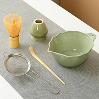 Ensemble de bols à matcha de style européen à prix d'usine avec bec verseur, fouet à thé et support de fouet, logo personnalisable
