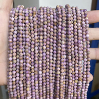 Perles en pierre de phosphosidérite violette naturelle taillée et facettée en vrac pour la fabrication de bijoux DIY 2mm 3mm 4mm