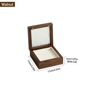 Gegraveerd Milieuvriendelijk Massief Hout Multi-Functionele Ruimte Te Besparen Moderne Fabriek Directe Sieraden Organizer Doos Voor Ringopslag - Product Image 6