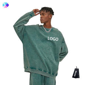 Sweat-shirts pour hommes de haute qualité, streetwear personnalisé, printemps, logo 3D en relief, impression, 100% coton, couleur unie, sweat-shirt épais - Product Image 1