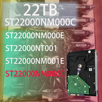 قرص صلب داخلي للمؤسسات ST22000NM000C سعة 22 تيرابايت بسرعة دوران 7200 دورة في الدقيقة وذاكرة تخزين مؤقت 512 ميجابايت وواجهة SATA 6 جيجابت/ثانية مقاس 3.5 بوصة لخوادم مراكز البيانات