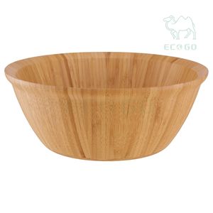 Bol à salade en bambou naturel biologique Bol de service pour fruits ou salades Vaisselle de service par Bamboo - Product Image 4