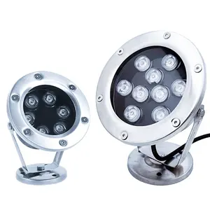 Manufacturer Supply Underwater Light IP68 Pool Water Lamp RGB Stainless Steel Fountain Lights