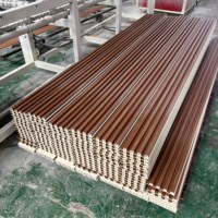 Panneaux muraux décoratifs en PVC rainurés pour aménagement intérieur commercial, imperméables, pour villas et appartements de luxe