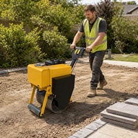 Nouvelle rouleuse vibrante à double tambour, compacteur de sol, 1 tonne, moteur Changfa pour la construction