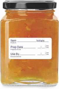 Nhãn thực phẩm có thể tháo rời, nhãn dán ngày 1x2 inch cho tủ đông, hộp đựng thực phẩm tủ lạnh-dễ viết trên nhãn dán - Product Image 5