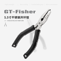 Ecooda GT-Fisher-Pince à anneau spiralé en acier inoxydable de 5.5 pouces, outil de pêche, coupe-ligne, matériel alu