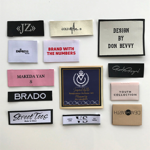 Logotipo personalizado <span class=keywords><strong>de</strong></span> <span class=keywords><strong>marca</strong></span> para coser en <span class=keywords><strong>ropa</strong></span>, tejido <span class=keywords><strong>de</strong></span> tela <span class=keywords><strong>de</strong></span> Damasco, etiqueta para el cuello, precio - Product Image 1