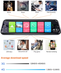 10 inch ống kính kép xe Dash Cam ADAS gương chiếu hậu máy ảnh 4 gam Wifi GPS Android Dash máy ảnh - Product Image 4