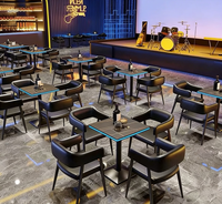 Ensemble de table haute et de tabourets de bar sur mesure de grande taille, mobilier de bistrot moderne pour boîte de nuit et bar lounge