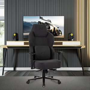 Silla ergonómica para juegos con logotipo personalizado VANBOW, silla giratoria de <span class=keywords><strong>tela</strong></span> con características extensibles, metal de acero inoxidable para jugadores de PC - Product Image 1
