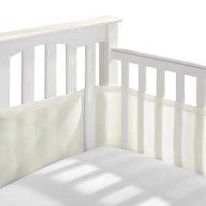 Protège-matelas respirant à quatre côtés pour lit bébé pleine grandeur, protégeant les jambes et les bras de bébé - Product Image 1