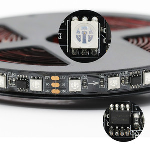 ゲーミングルーム WS2811 RGBIC LEDストリップライト 12V アドレッサブル 60LED/<span class=keywords><strong>m</strong></span> SMD 5050 ドリームカラーピクセルテープ PCデスクセットアップ用 - Product Image 6