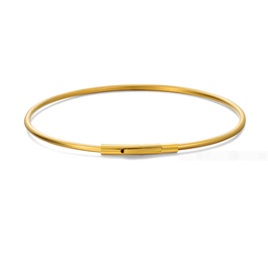 BINSHUO all'ingrosso gioielli personalizzati in acciaio inossidabile placcato oro titanio acciaio apertura filo apribile bracciali elastici con fibbia - Product Image 3