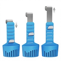 Support de tablette de nettoyage pour réservoir de toilettes en silicone et métal YS, réglage multi-niveaux, conception adaptative à suspendre, crochet métallique en forme d'étoile